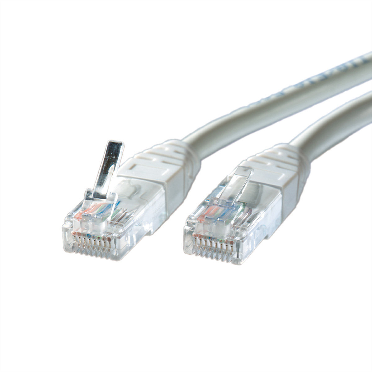 Roline 21.15, 500 mm Cat5e Patch cable, Grey, UTP 4 Unscreened Polyvinyl Chloride Sheath
