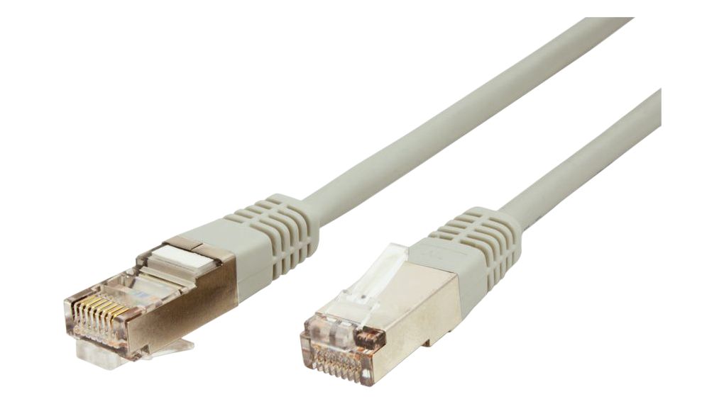 Roline Cat5e, 1 m Cat5e Ethernet Cable, Grey Straight to Male Straight Male, Unshielded Polyvinyl Chloride Sheath