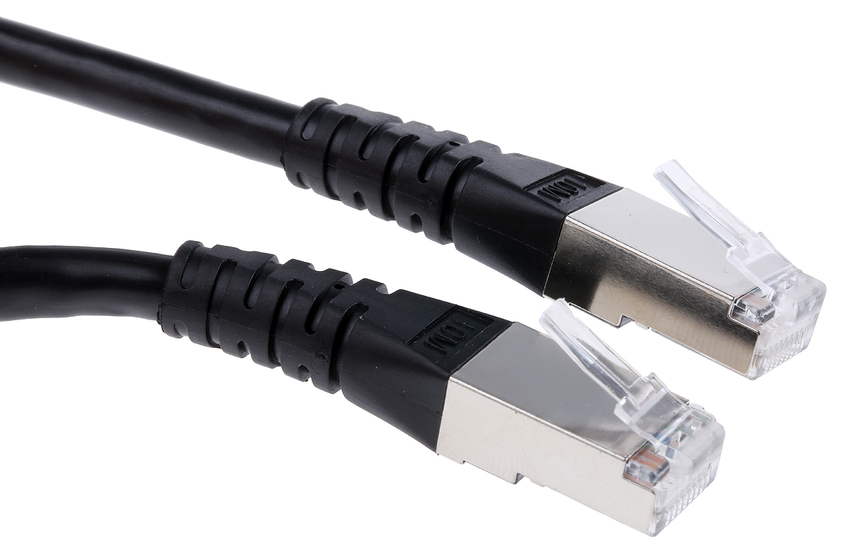 Roline, 10 m Cat6 Ethernet Cable, Black, Shielded 8 Screened Polyvinyl Chloride Sheath
