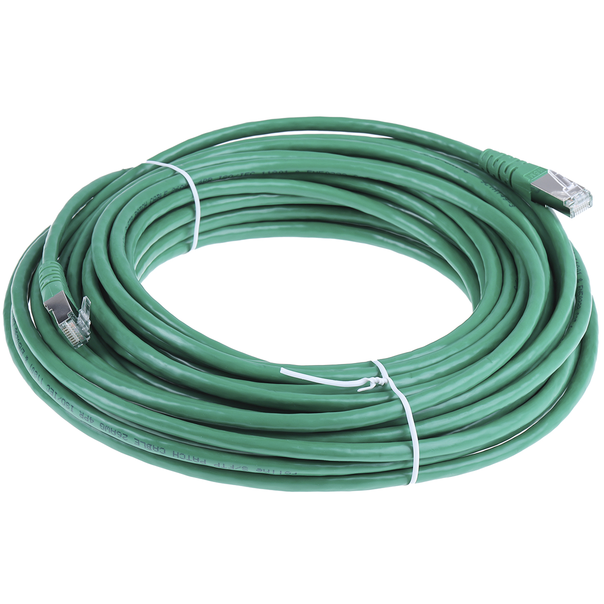 21151393-30 Roline, 15 m Cat6 Ethernet Cable, Green, Shielded 8 Screened Polyvinyl Chloride Sheath