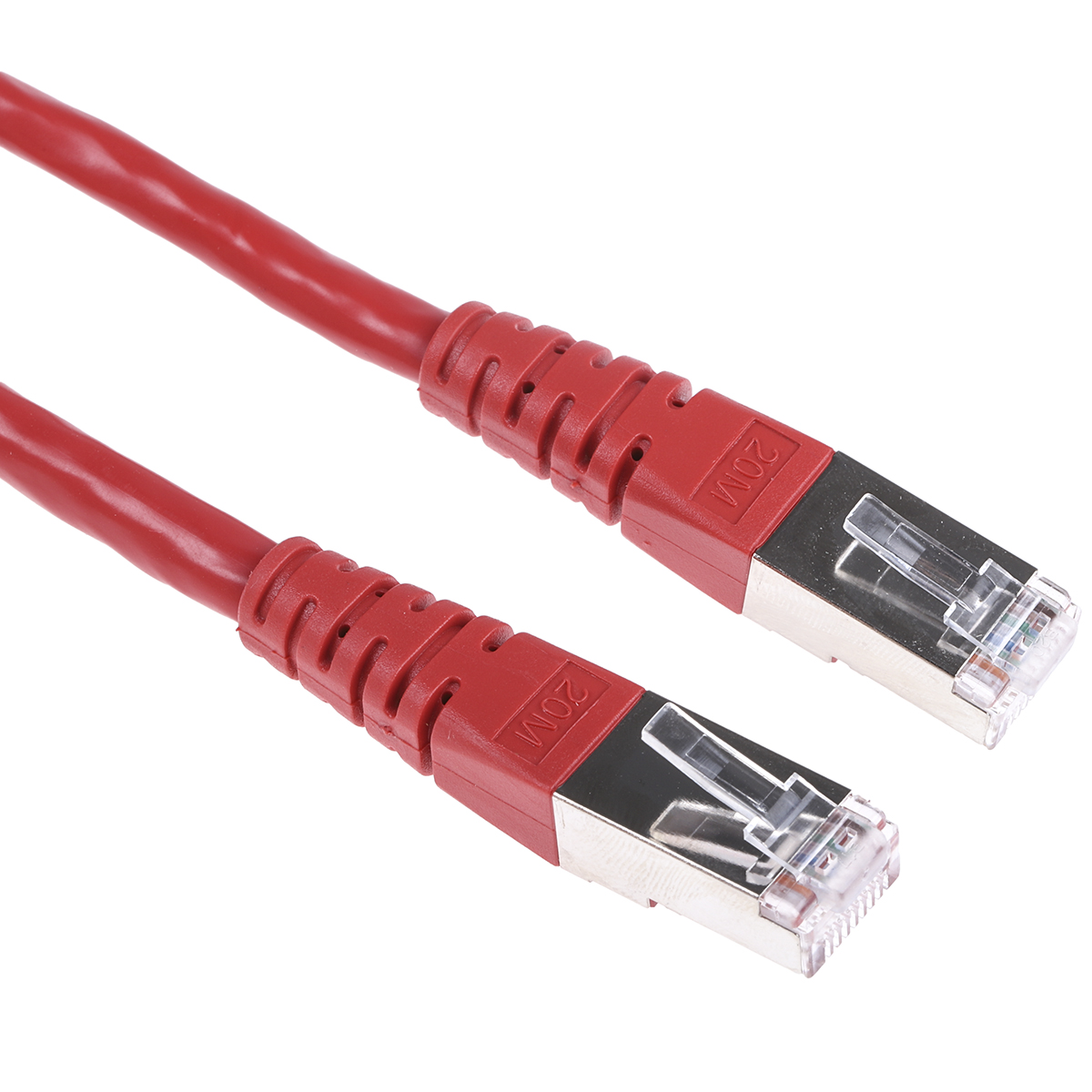 Roline, 20 m Cat6 Ethernet Cable, Red, Shielded 8 Screened Polyvinyl Chloride Sheath