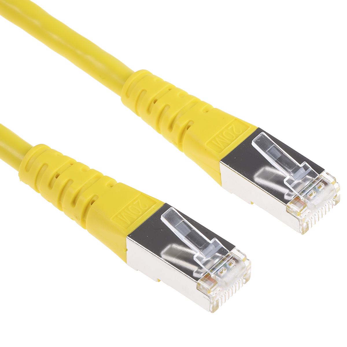 Roline Cat6, 20 m Cat6 Ethernet Cable, Yellow, Shielded 8 Screened Polyvinyl Chloride Sheath