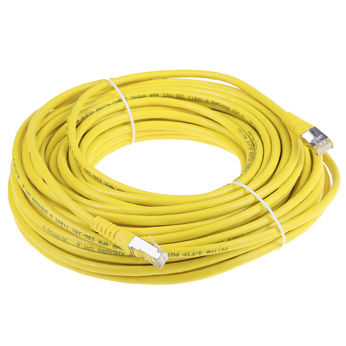 21151402-20 Roline Cat6, 20 m Cat6 Ethernet Cable, Yellow, Shielded 8 Screened Polyvinyl Chloride Sheath