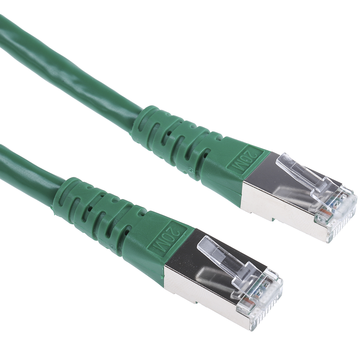 Roline, 20 m Cat6 Ethernet Cable, Green, Shielded 8 Screened Polyvinyl Chloride Sheath