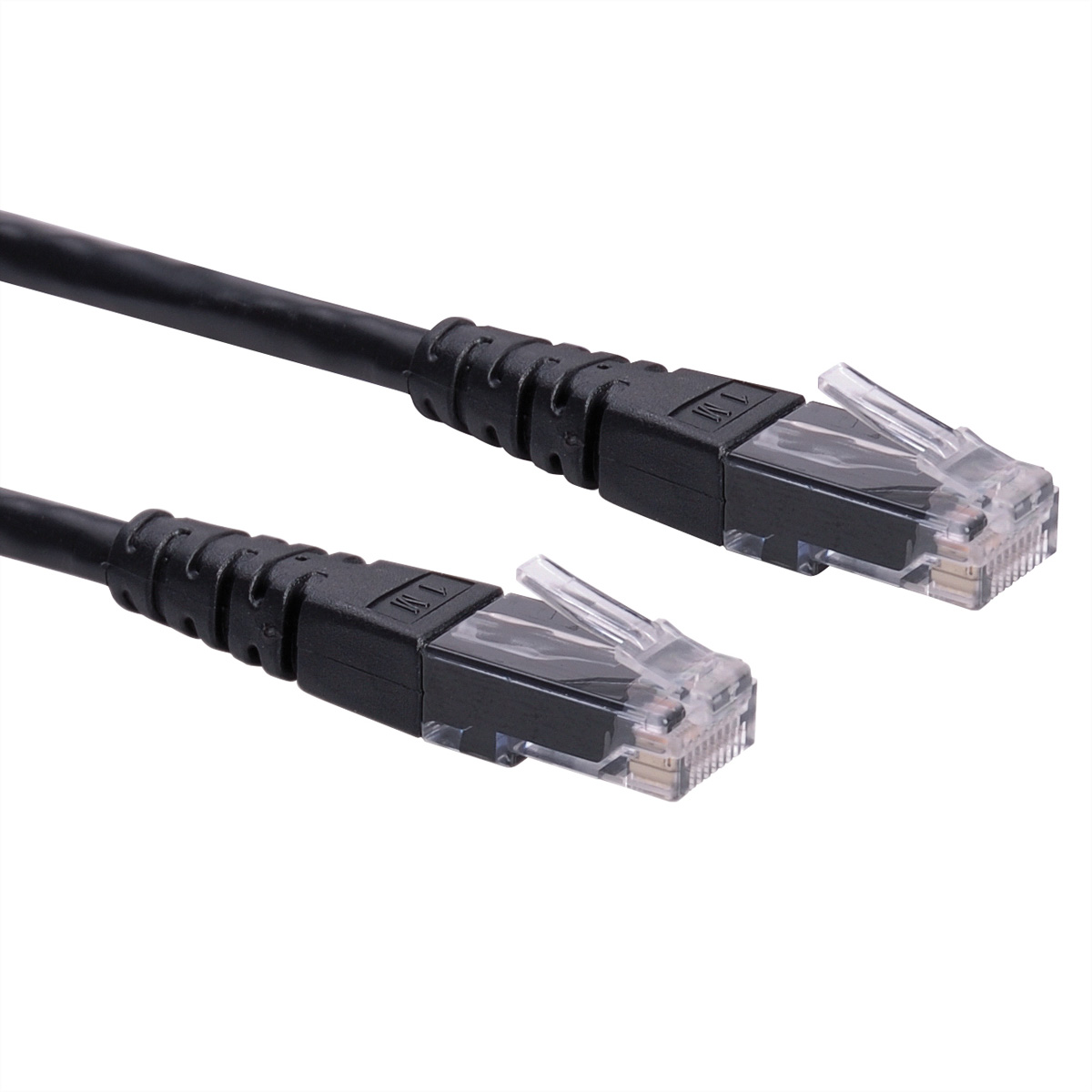 Roline 21.15, 2 m Cat6 Patch cable, Black, Unshielded Polyvinyl Chloride Sheath