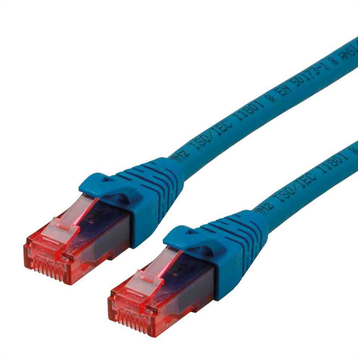 Roline, 1 m Cat6 Ethernet Cable, Blue, Unshielded 8 Unscreened Low Smoke Zero Halogen Sheath