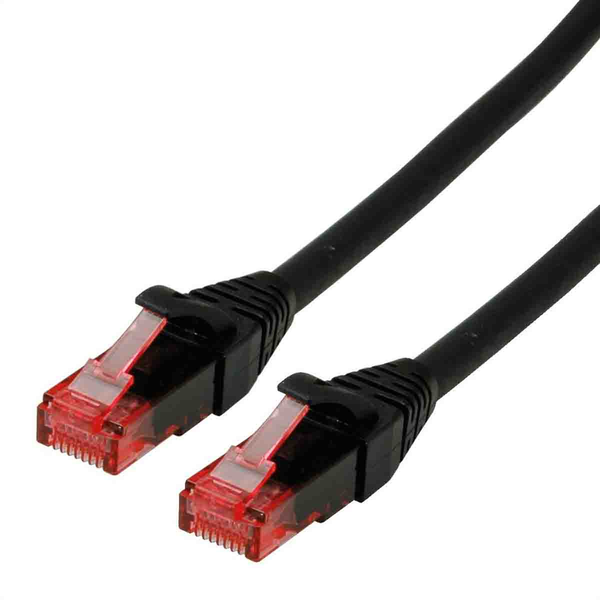 Roline, 5 m Cat6 Ethernet Cable, Black, Unshielded 8 Unscreened Low Smoke Zero Halogen Sheath