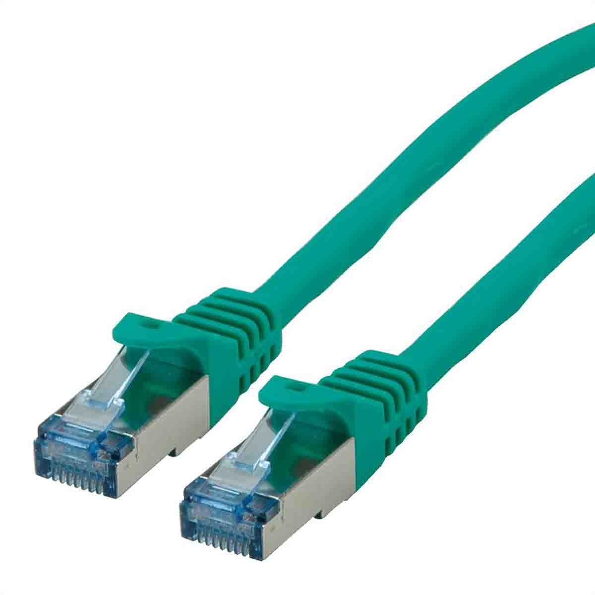 Roline, 20 m Cat6a Ethernet Cable, Green, Shielded 8 Screened Low Smoke Zero Halogen Sheath
