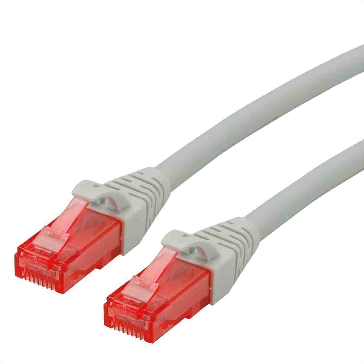 Roline, 300 mm Cat6 Ethernet Cable, Grey, Unshielded 8 Unscreened Low Smoke Zero Halogen Sheath