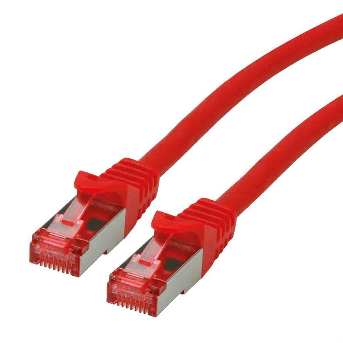 Roline, 300 mm Cat6 Ethernet Cable, Red, Shielded 8 Screened Low Smoke Zero Halogen Sheath