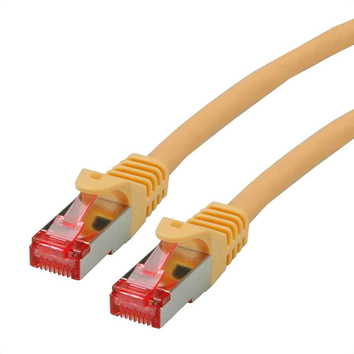 Roline, 300 mm Cat6 Ethernet Cable, Yellow, Shielded 8 Screened Low Smoke Zero Halogen Sheath