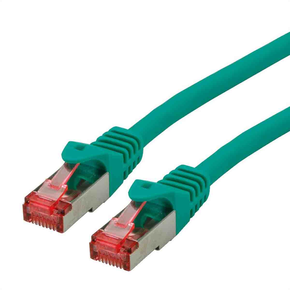 Roline, 300 mm Cat6 Ethernet Cable, Green, Shielded 8 Screened Low Smoke Zero Halogen Sheath