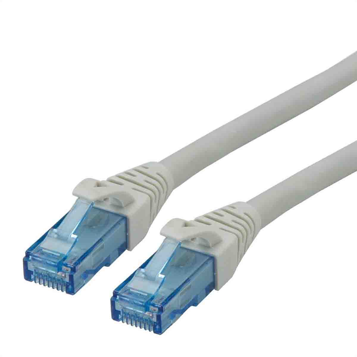 Roline, 300 mm Cat6a Ethernet Cable, Grey, Shielded 8 Unscreened Low Smoke Zero Halogen Sheath