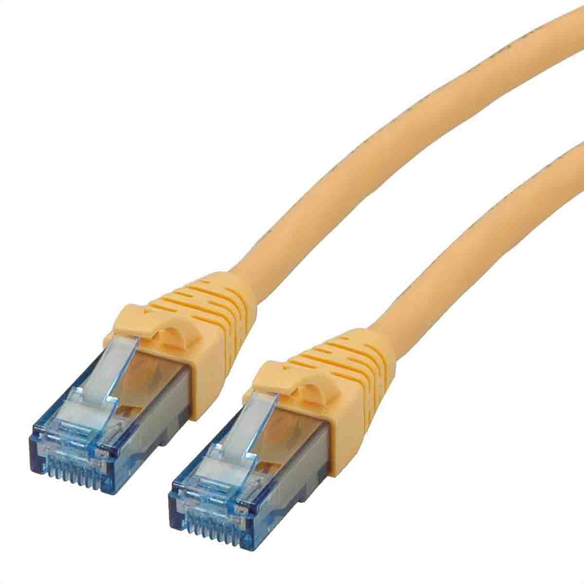 Roline, 300 mm Cat6a Ethernet Cable, Yellow, Unshielded 8 Unscreened Low Smoke Zero Halogen Sheath
