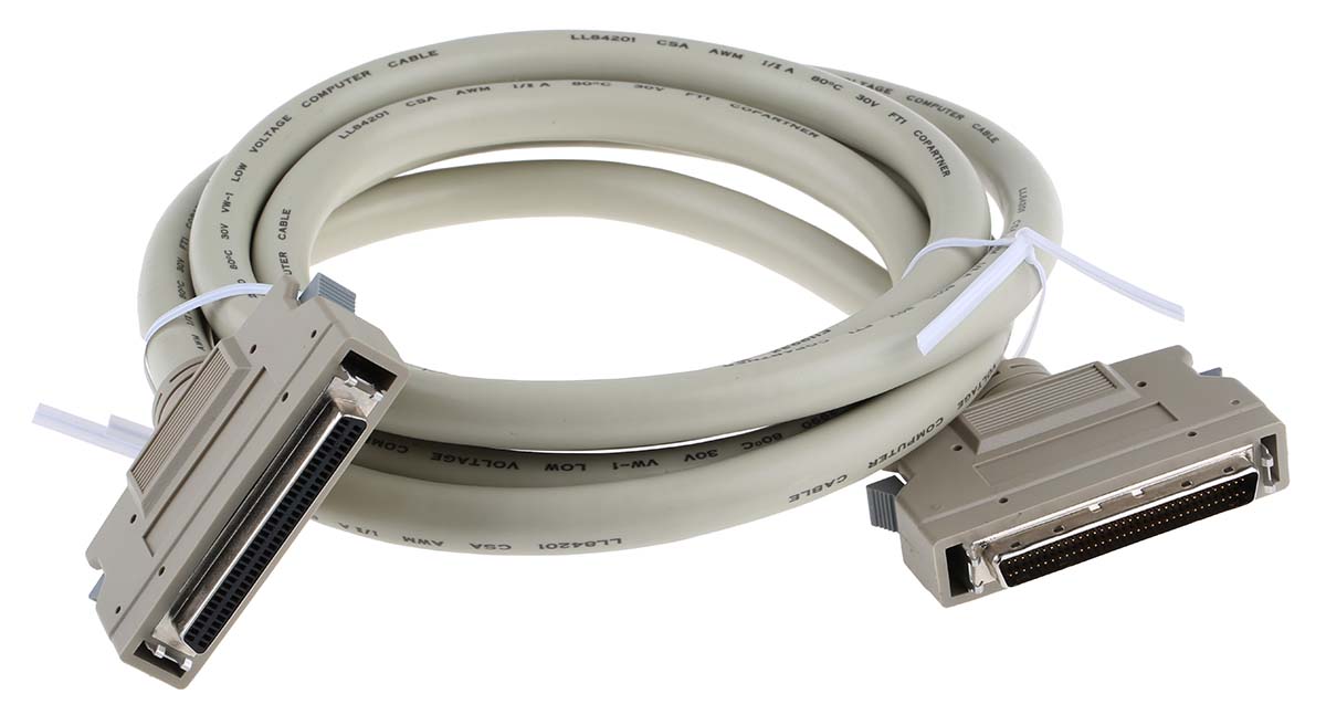 RS PRO Male SCSI III to SCSI Cable 2 m