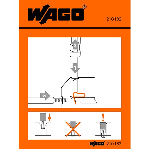 WAGO Pre-Printed Label. Quantity: 100 Per Pack