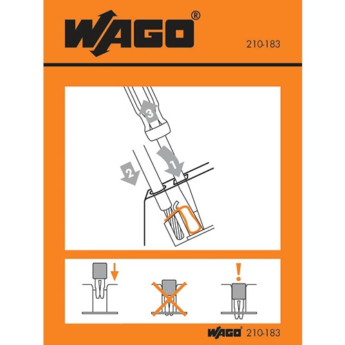 WAGO Pre-Printed Label-For Front Entry Rail Mounted Terminal Blocks-