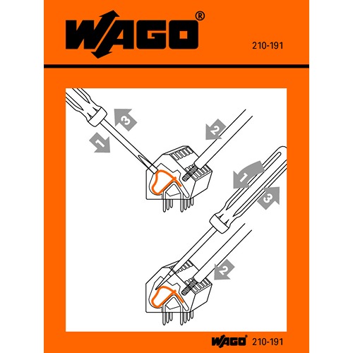 WAGO Pre-Printed Label. Quantity: 100 Per Pack