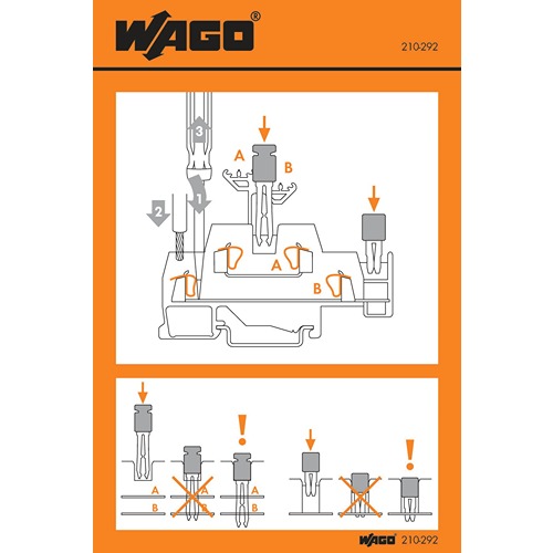 WAGO Pre-Printed Label. Quantity: 100 Per Pack