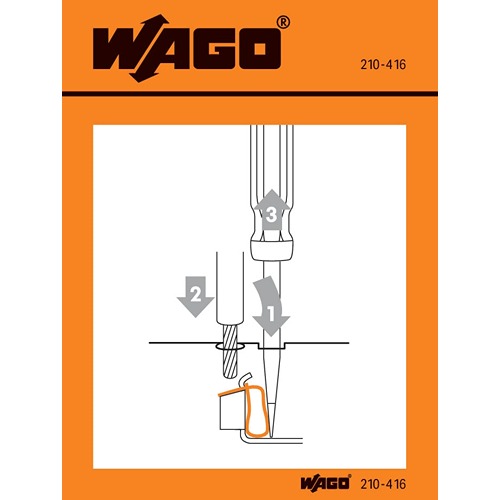 WAGO Pre-Printed Label. Quantity: 100 Per Pack