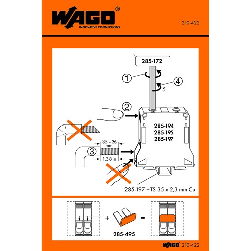 WAGO Pre-Printed Label. Quantity: 100 Per Pack