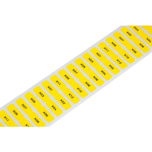 WAGO Yellow Adhesive Printer Label, Pack of 3000 Per Pack