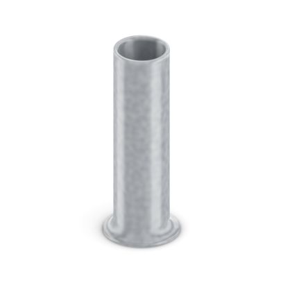 Phoenix Contact Uninsulated Bootlace Ferrule, 8 mm Pin Length, 2.2 mm Pin Diameter, Silver to 14 AWG Wire Size