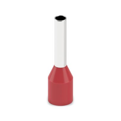 Phoenix Contact, AI-GB Insulated Ferrule, 8 mm Pin Length, 1.8 mm Pin Diameter, Red to 16 AWG Wire Size
