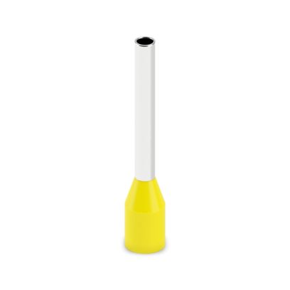 Phoenix Contact, AI Insulated Ferrule, 12 mm Pin Length, 1.5 mm Pin Diameter, Yellow to 18 AWG Wire Size