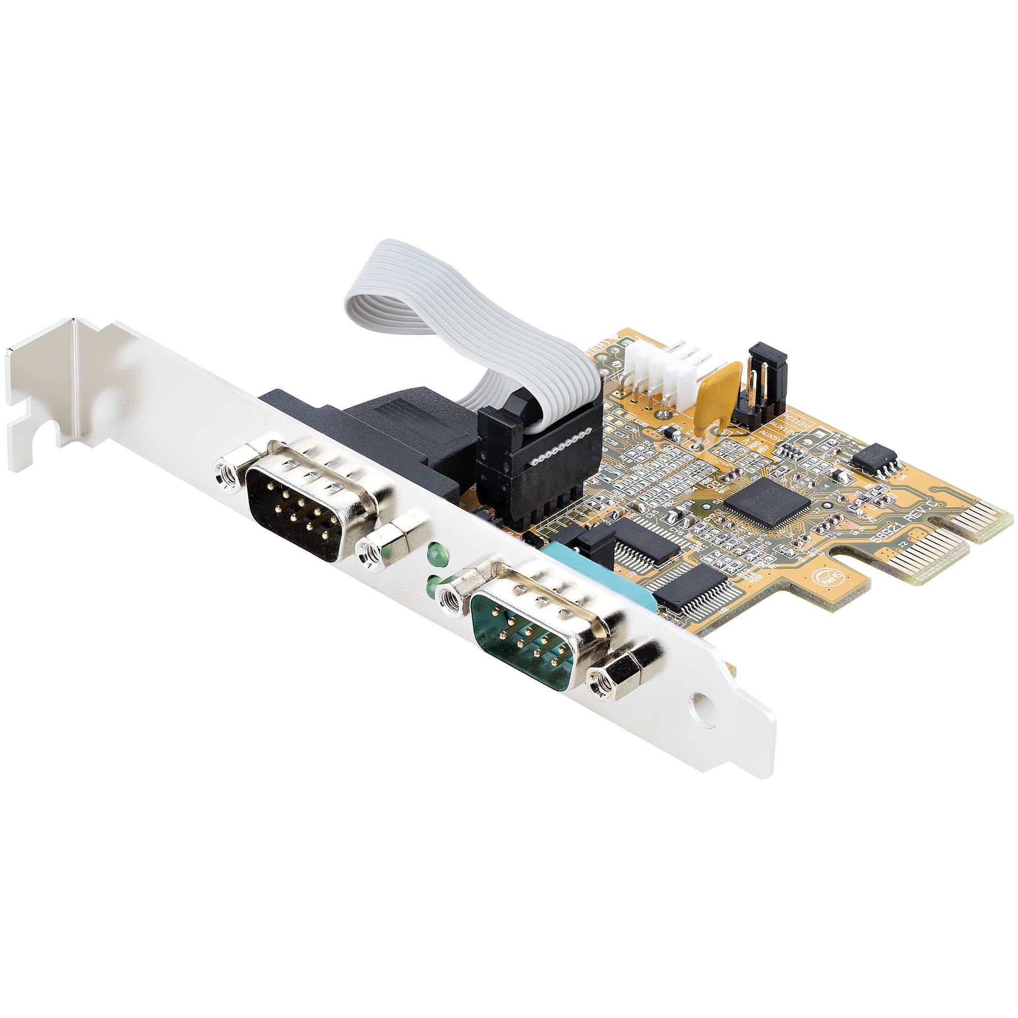 StarTech.com 2 Port PCI Express 2 DB9, D Sub Male RS232 Serial Card