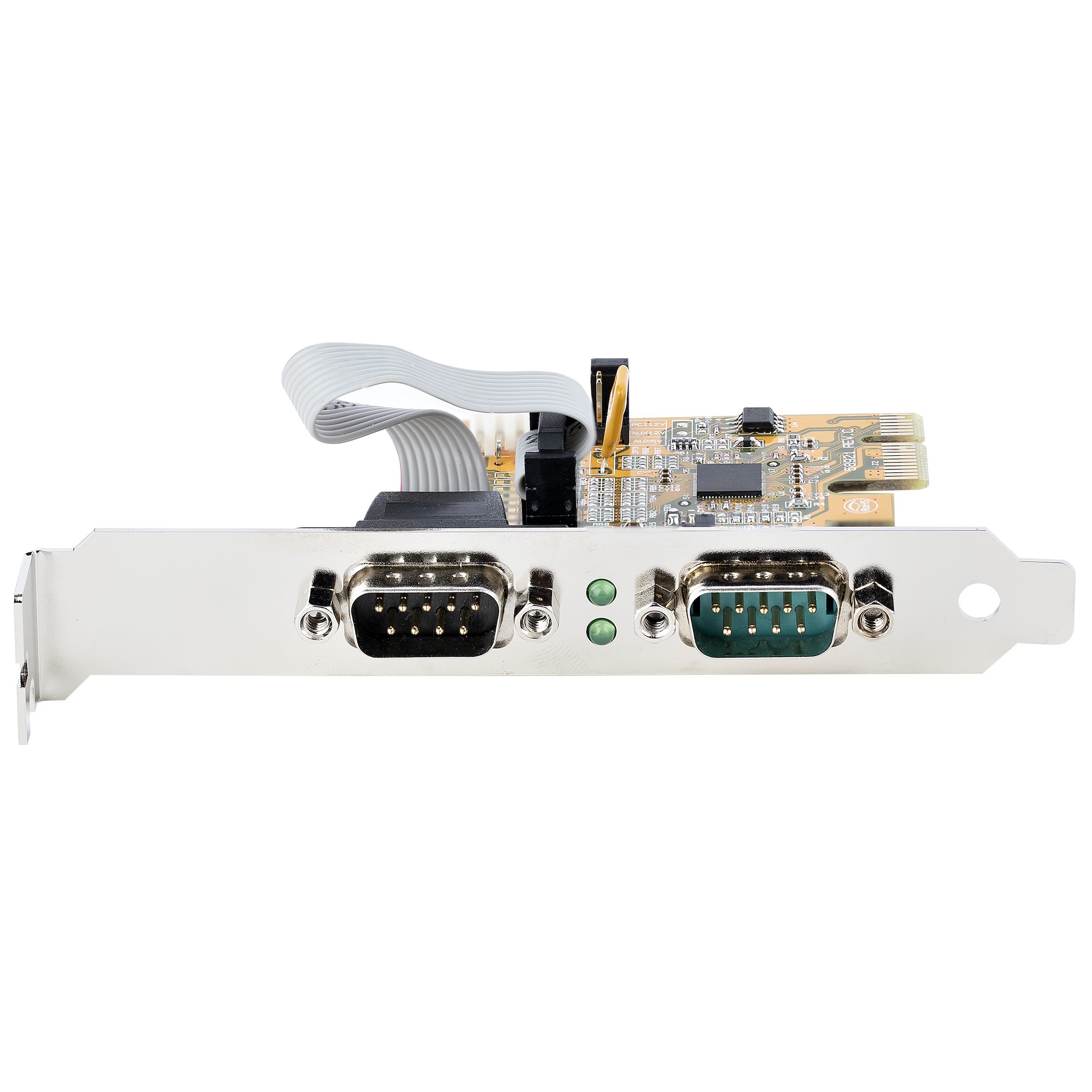 21050-pc-serial-card StarTech.com 2 Port PCI Express 2 DB9, D Sub Male RS232 Serial Card