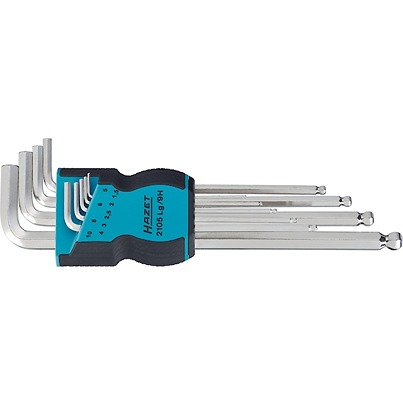 HAZET 9 piece L-Shaped Screwdriver Set, Hex size 3 mm