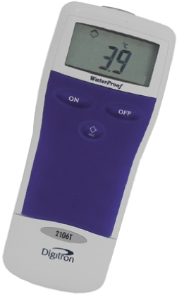 Digitron 2106T Wireless Digital Thermometer, Type T Probe, 1 Input(s), 400 °C Max, ±0.2°C Accuracy - UKAS