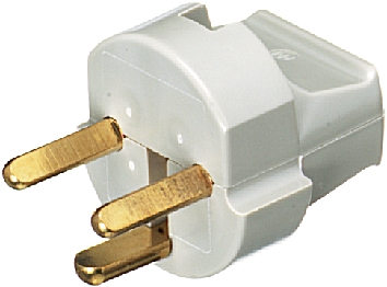 LK Denmark Mains Plug Grey, 10A, Cable, 250V, Clamp