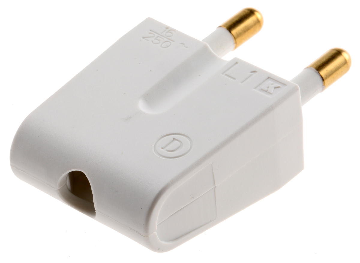 LK Denmark Mains Plug White, 16A, Cable, 250V, Screw