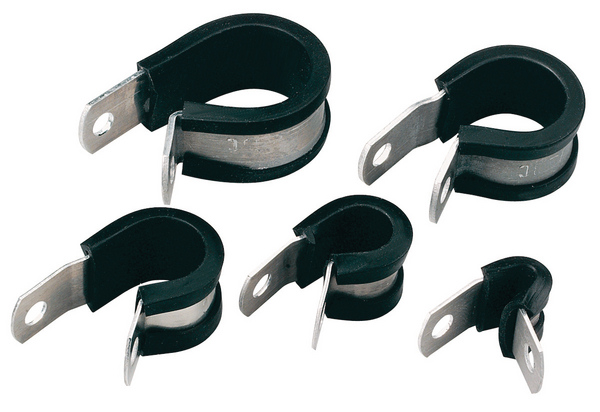 HellermannTyton 27 mm ID Black, Aluminium P-Clip