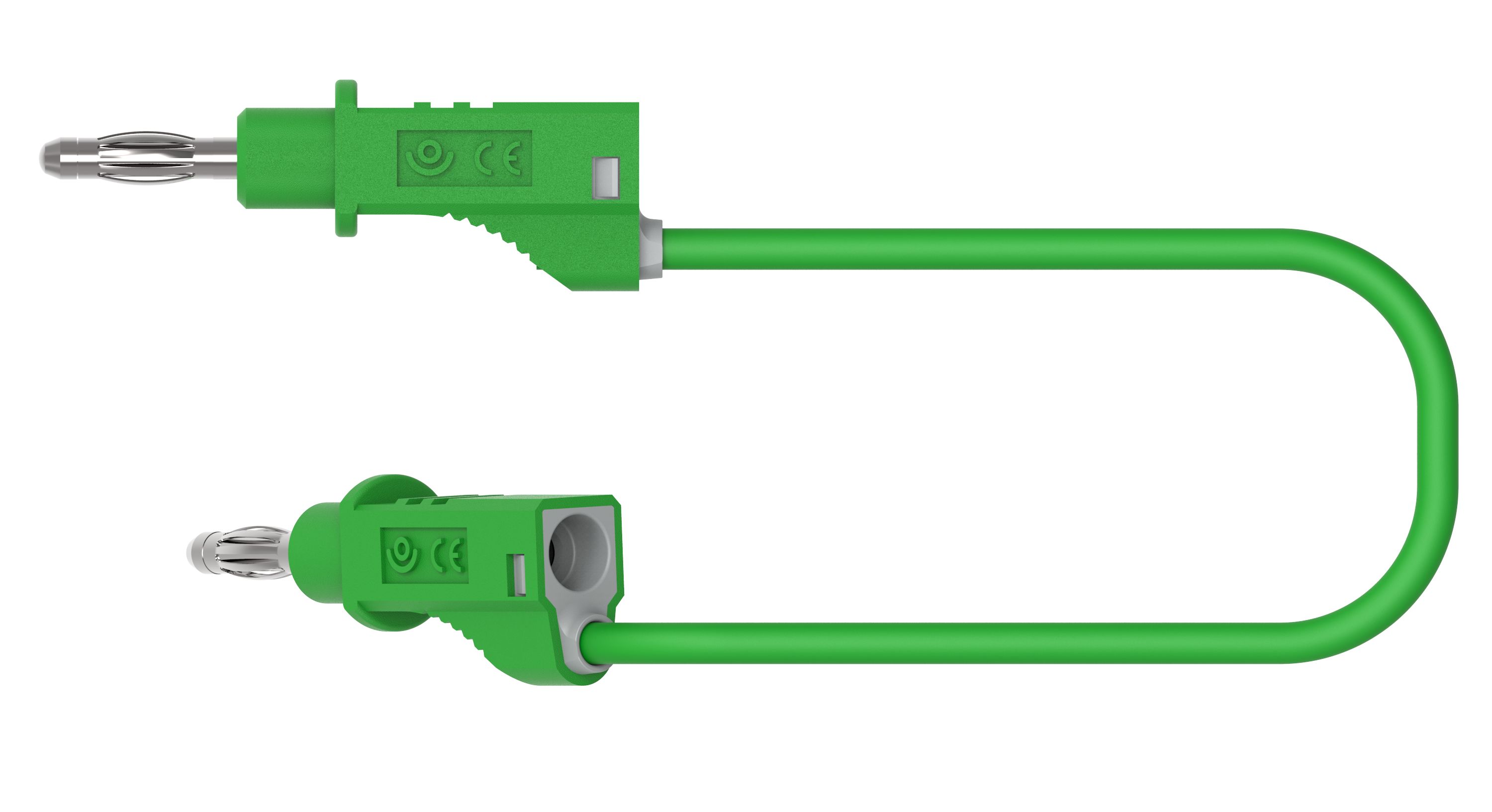Electro PJP Plug 12A, 30V ac/dc, 60 V ac/dc, Green, 100 cm Lead Length