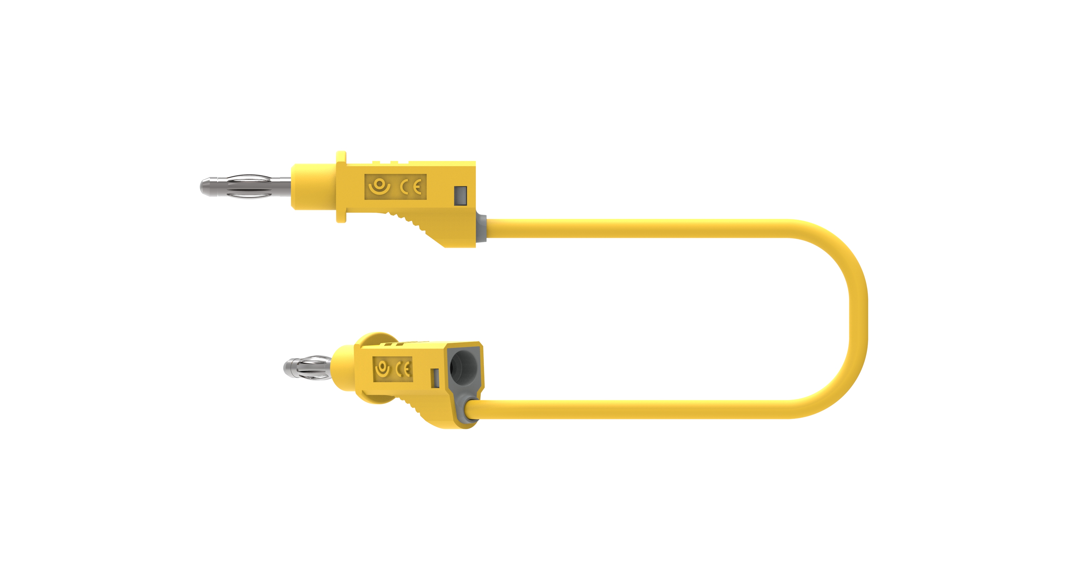 Electro PJP Plug 12A, 30V ac/dc, 60 V ac/dc, Yellow, 50 mm Lead Length