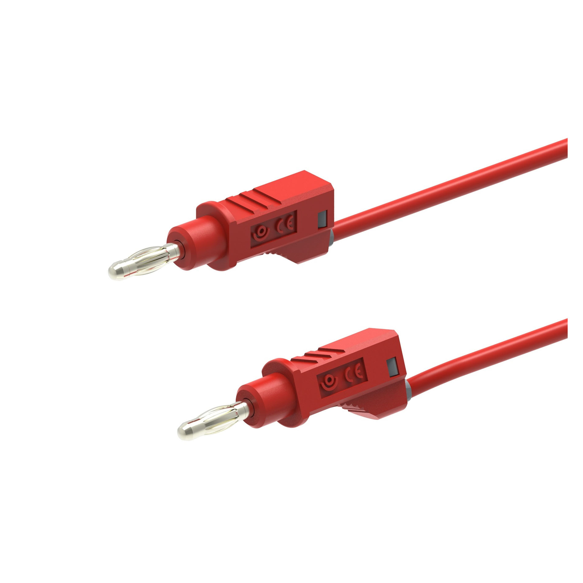 Electro PJP Plug 12A, 30V ac/dc, 60 V ac/dc, Red, 50 mm Lead Length