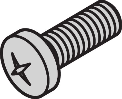 nVent SCHROFF 21100 Series Screw for Use with Varistar CP, Front Panels, Novastar, Varistar, Eurorack, M6 Thread, 100