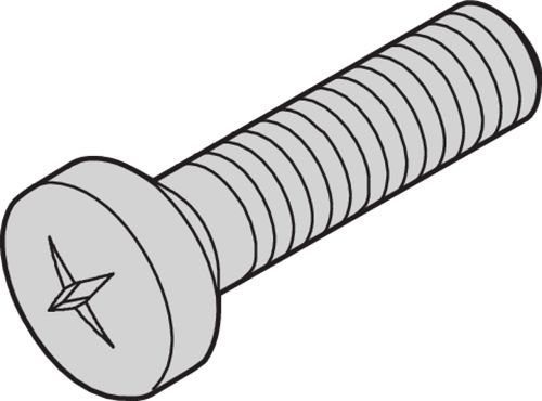 nVent SCHROFF 21101 Series Screw for Use with Test Adapters, Backplanes, M2.5 Thread, 100 Per Pack Piece(s)
