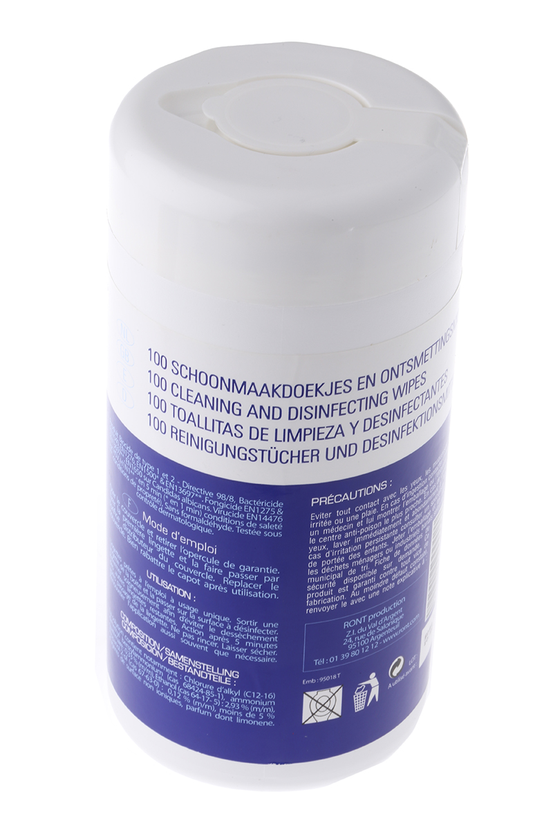 2110 Ront Production Wet Anti-Bacterial, Dispenser Box of 100 Per Pack