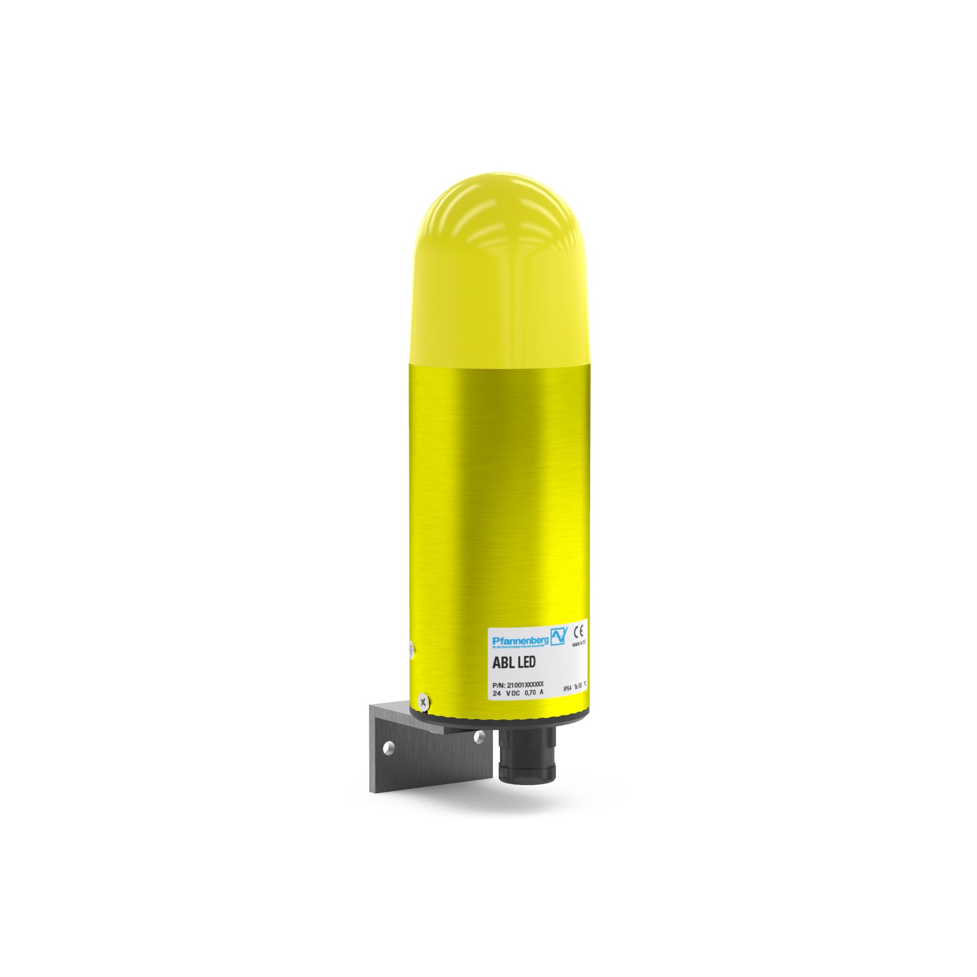 Pfannenberg ABL/ABS LED-Hi Series Yellow Blinking, Continuous, Flashing Beacon 230V ac/dc, LED Bulb Direct, IP54