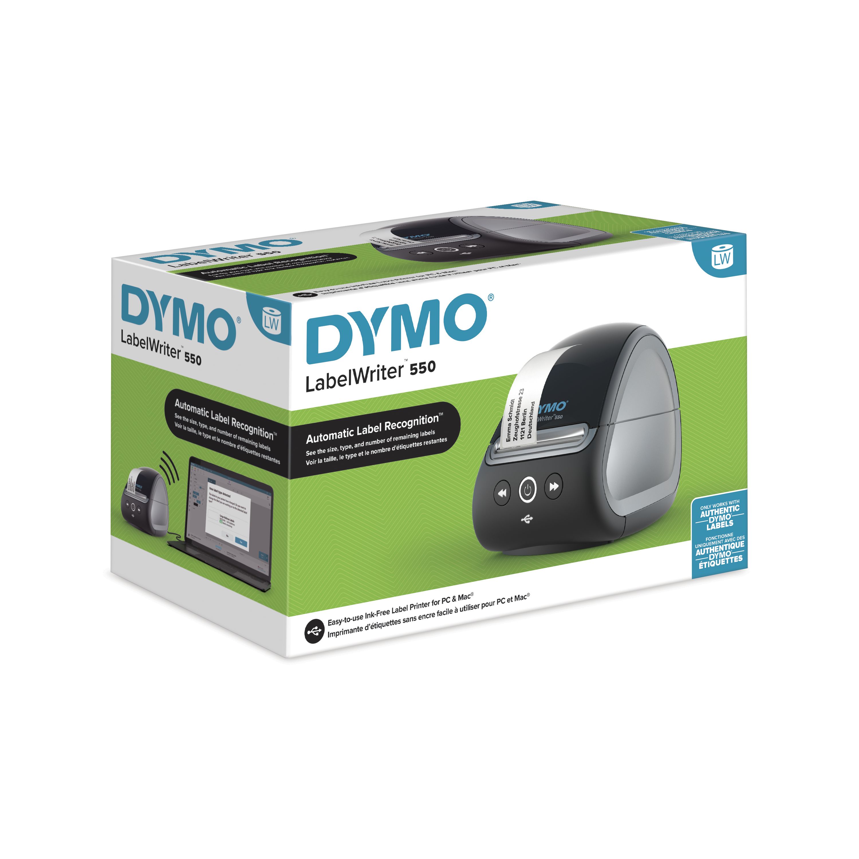 2112726 Dymo Handheld Label Printer, 58 mm Max Label Width, Type G