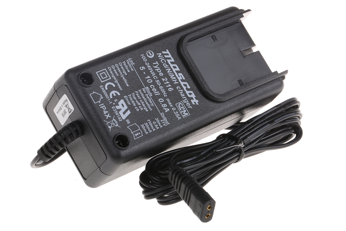 Mascot 2116 Battery Pack Charger For, NiCd, NiMH 1.3 A, Battery Pack with UK, EU, US, AUS plug, 10