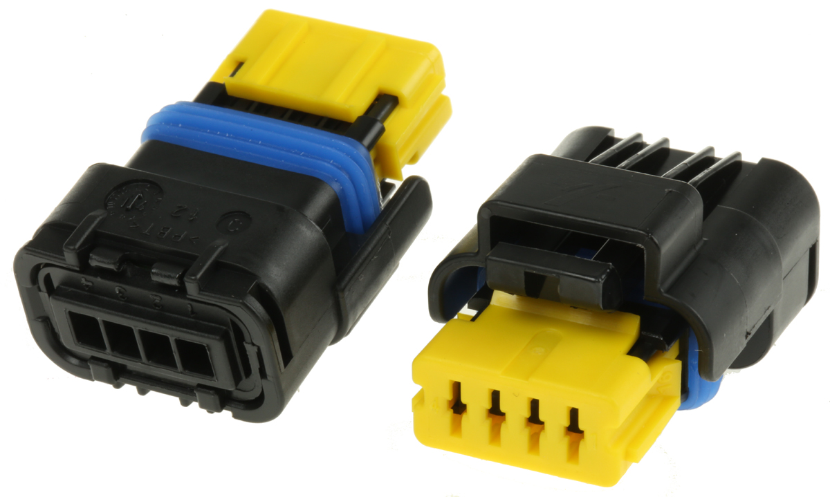 Delphi, Sicma Automotive Connector Female Cable 4 Way Crimp Termination 211PC042S4021