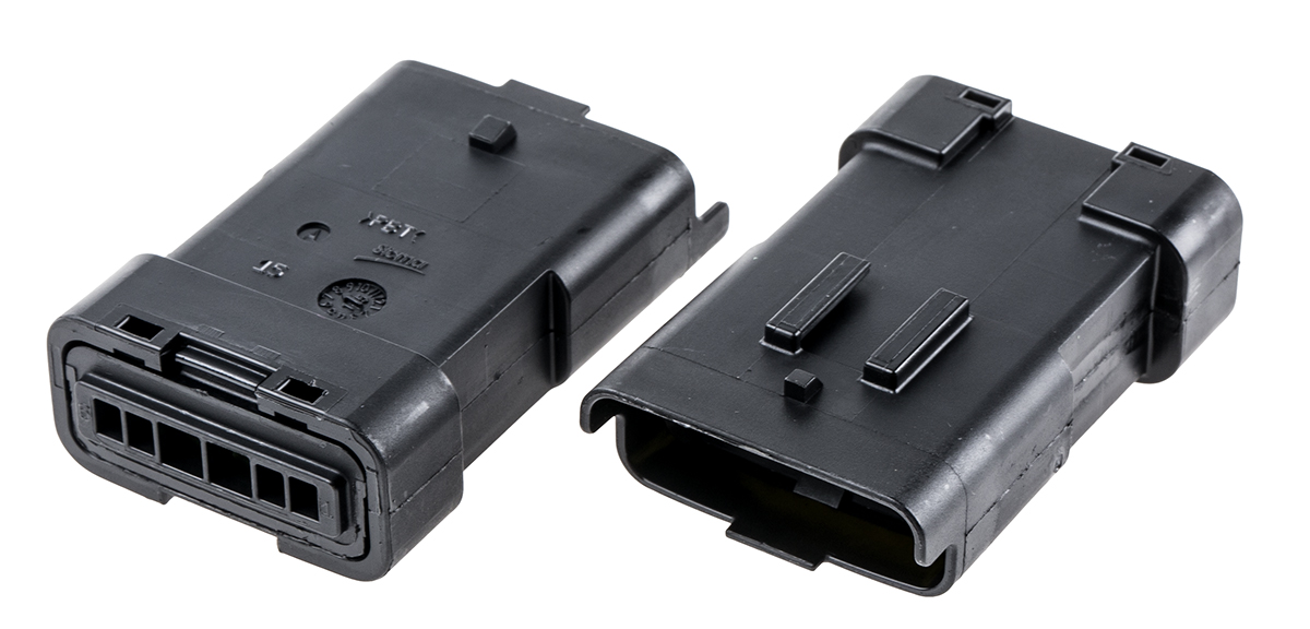 Delphi, 211PL Male Connector Housing,  3.33 mm Pitch,  6 Way,  1 Row Straight