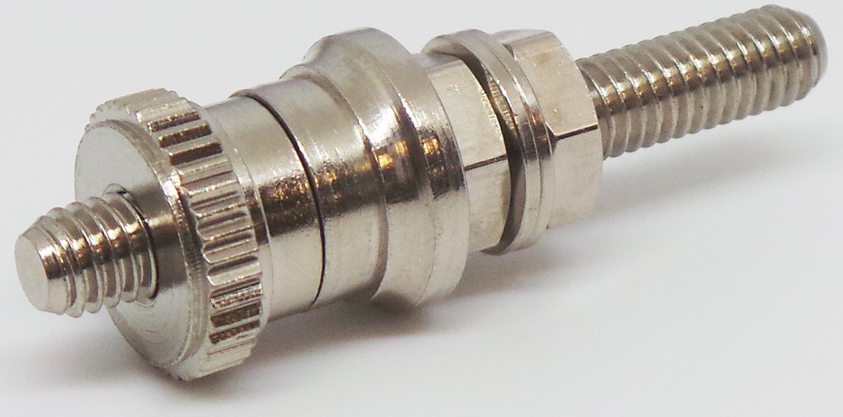 RS PRO, Silver 30A Binding Post With Brass Contacts and Nickel Plated