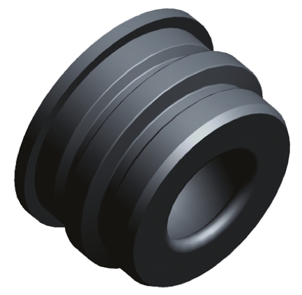TE Connectivity Black Cable Seal IP65 for use with Motorman Hybrid Connector