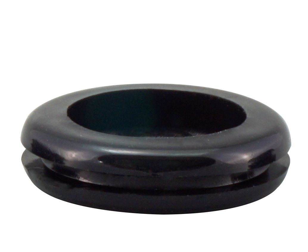 RS PRO Black Polyvinyl Chloride 31.7 mm Cable Grommet for 25 mm Cable Dia.